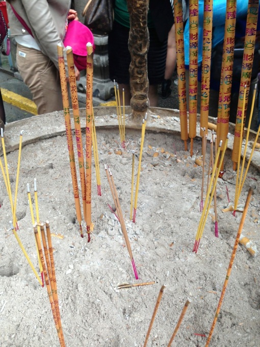 These to me would be the normal kind of incense (although in Japan they are green or brown, never yellow.)